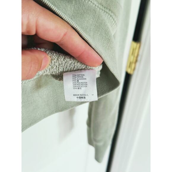 Brandy Melville Full Zip Hoodie Sweatshirt Large Sage Green Cozy Grunge - Picture 8 of 10